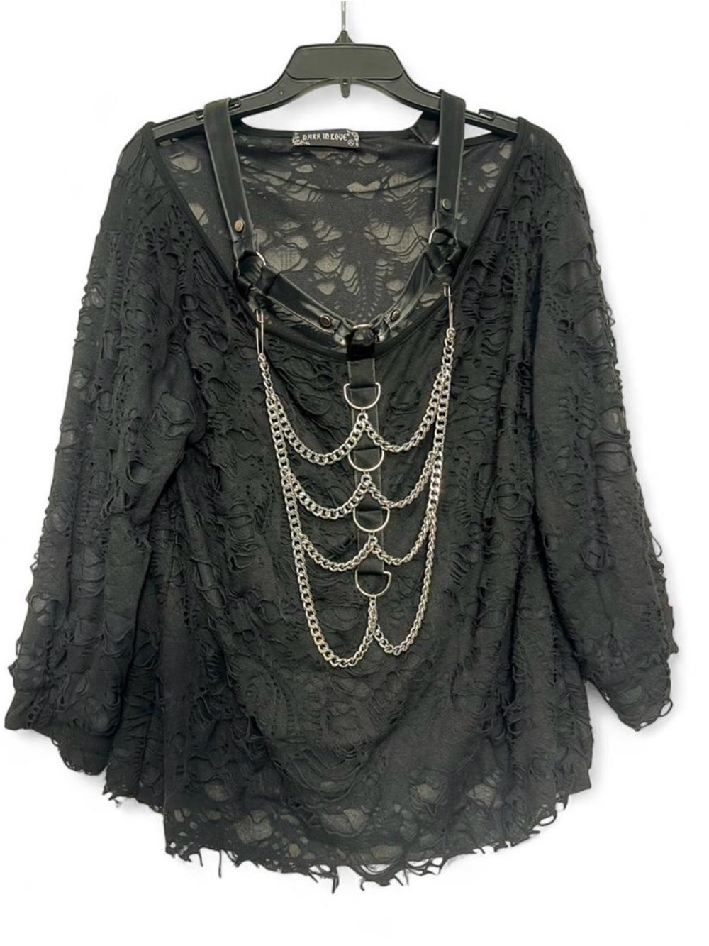 Dark In Love Long Sleeve Lace Top